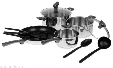 Набор посуды для приготовления пищи Tefal антипригарное покрытие, предметов в комплекте - 11 шт.
